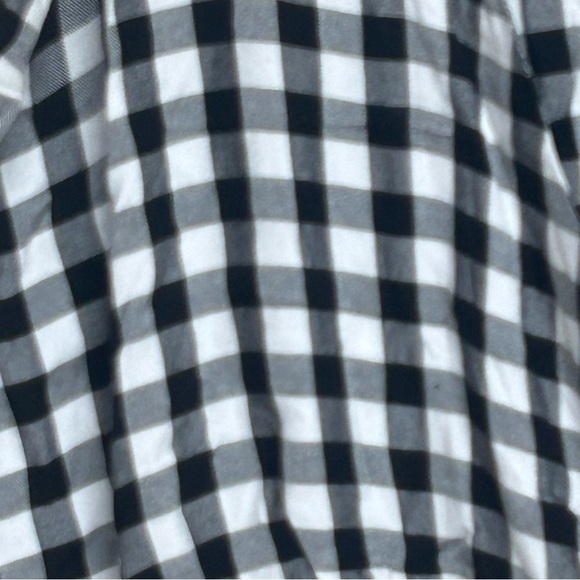 Madewell Women’s Black White Buffalo Check Plaid Long Sleeve Shirt Size Medium - Picture 6 of 9